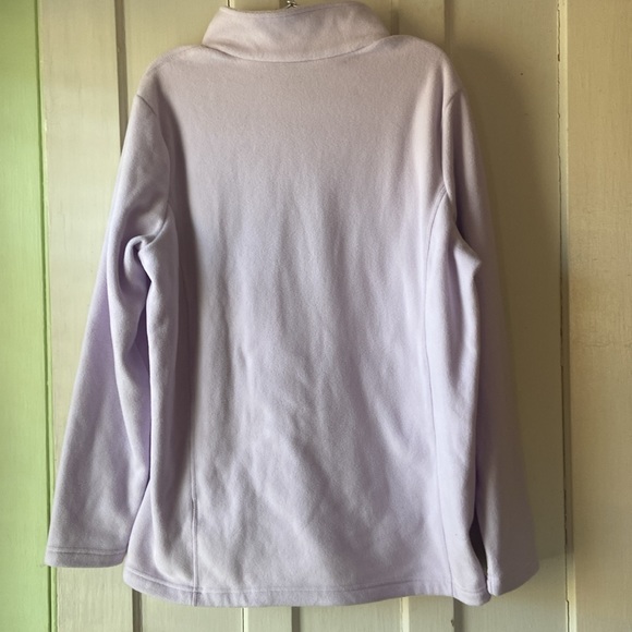 Lands' End Half Zip Quarter Zip Fleece Pullover Jacket lavender xl #1 - Picture 3 of 3